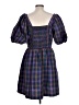 Old Navy 100% Polyester Plaid Purple Cocktail Dress Size L (tall) - photo 2