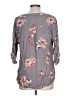 Torrid 100% Rayon Floral Gray 3/4 Sleeve Blouse Size Lg Plus (0) - photo 2