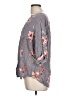 Torrid 100% Rayon Floral Gray 3/4 Sleeve Blouse Size Lg Plus (0) - photo 5