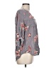 Torrid 100% Rayon Floral Gray 3/4 Sleeve Blouse Size Lg Plus (0) - photo 4