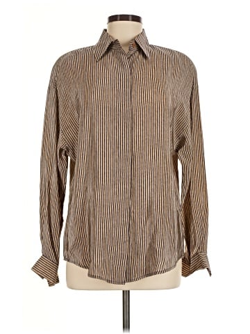 Linda Allard Ellen Tracy Long Sleeve Silk Top (view 1)