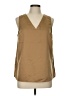 Worthington 100% Polyester Tan Sleeveless Blouse Size L - photo 1