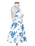 Shein Floral Blue Cocktail Dress Size 4 - photo 4