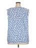 Papermoon 100% Polyester Blue Sleeveless Blouse Size 2X - photo 2