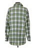 Unbranded Checkered-gingham Green Long Sleeve Button-Down Shirt Size S - photo 2