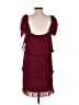 DKNY 100% Polyester Burgundy Cocktail Dress Size 8 - photo 2