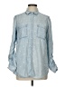 Foxcroft 100% Tencel Polka Dots Blue Long Sleeve Button-Down Shirt Size 10 - photo 1