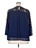 AGB 100% Polyester Blue 3/4 Sleeve Blouse Size 2X - photo 2