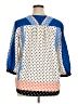 ECI Polka Dots Ivory 3/4 Sleeve Blouse Size XL - photo 2