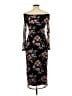 Ember 100% Polyester Floral Black Cocktail Dress Size L - photo 2
