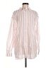Fabletics Stripes Pink Long Sleeve Button-Down Shirt Size M - photo 1