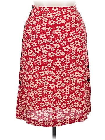 Madewell Side-Button Skirt in Full Bloom (view 1)