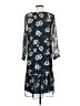 CAbi 100% Polyester Print Blue Casual Dress Size S - photo 2