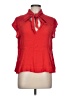 Walmart 100% Viscose Red Short Sleeve Blouse Size L - photo 1