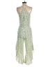Olivaceous 100% Rayon Hearts Green Jumpsuit Size S - photo 2