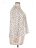 Zara Polka Dots Ivory 3/4 Sleeve Blouse Size XL - photo 4