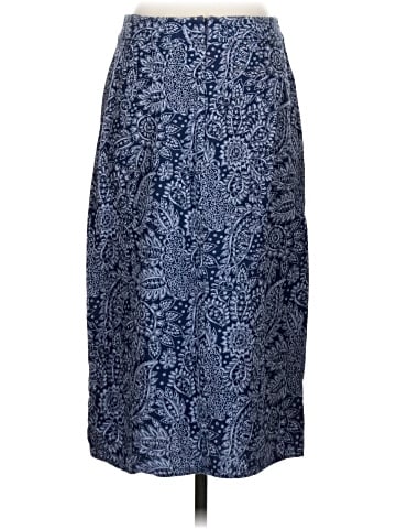 Madewell Linen-Blend Knotted Midi Skirt in Paisley Garden (view 2)