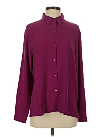 Eileen Fisher Long Sleeve Silk Top (view 1)