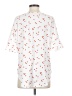 Ann Taylor 100% Polyester Hearts White Short Sleeve Blouse Size S - photo 2