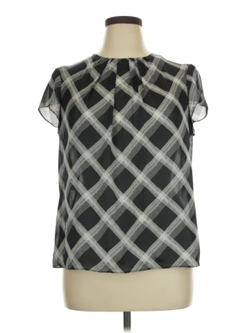 AK Anne Klein Short Sleeve Blouse (view 1)