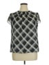 AK Anne Klein Argyle Gray Short Sleeve Blouse Size XL - photo 1