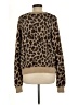 Zara 100% Polyamide Animal Print Brown Pullover Sweater Size L - photo 2
