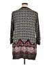 JM Collection Black 3/4 Sleeve Blouse Size 1X - photo 2