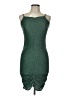Exarus Solid Green Cocktail Dress Size 12 - photo 1
