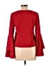 Storee 100% Polyester Red Long Sleeve Blouse Size M - photo 2