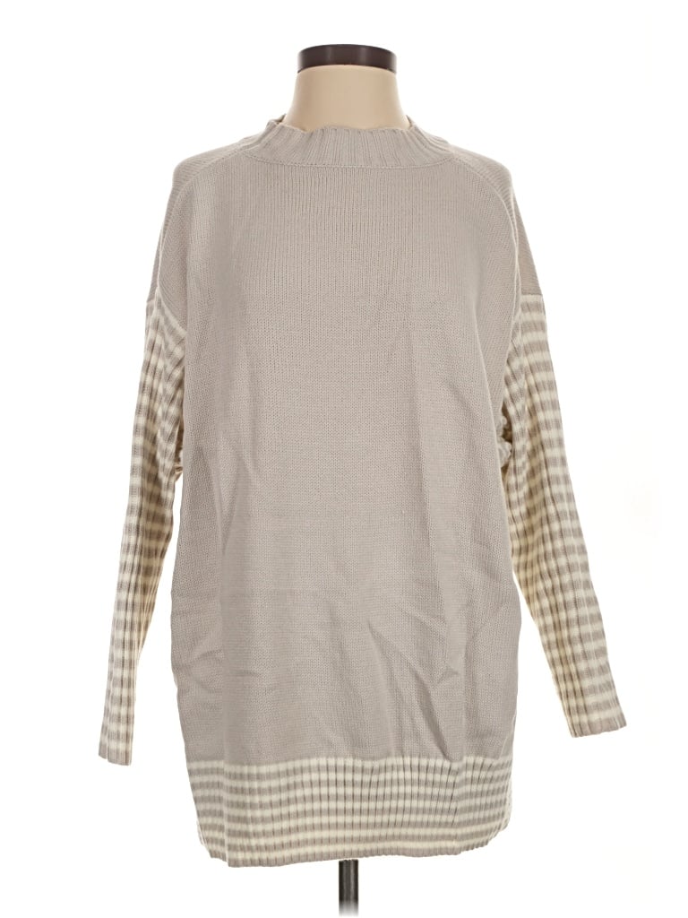 Pre-owned Unbranded Turtleneck Sweater In Tan