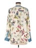 Talbots 100% Polyester Floral Ivory Long Sleeve Blouse Size M - photo 2