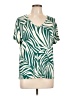 Nine West Green Short Sleeve Blouse Size L - photo 1
