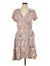 Just Be... Floral Tan Casual Dress Size L - photo 1