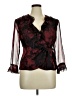 DressBarn 100% Polyester Burgundy 3/4 Sleeve Blouse Size 12 - photo 1