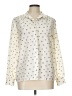 Russ Polka Dots Ivory Long Sleeve Blouse Size 10 - photo 1