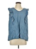 Liz Claiborne Blue Sleeveless Blouse Size L - photo 1