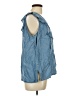Liz Claiborne Blue Sleeveless Blouse Size L - photo 4