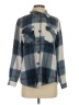 ePretty Plaid Blue Long Sleeve Button-Down Shirt Size S - photo 1