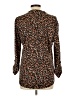 Cocomo Animal Print Brown Long Sleeve Blouse Size L - photo 2