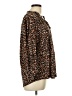 Cocomo Animal Print Brown Long Sleeve Blouse Size L - photo 4