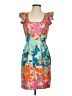 Jessica Simpson Print Blue Cocktail Dress Size 4 - photo 1