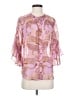 CAbi 100% Polyester Animal Print Pink 3/4 Sleeve Blouse Size S - photo 1