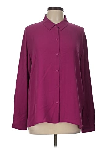 Eileen Fisher Long Sleeve Silk Top (view 1)
