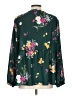 Old Navy 100% Polyester Floral Green Long Sleeve Blouse Size L - photo 2