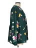Old Navy 100% Polyester Floral Green Long Sleeve Blouse Size L - photo 4