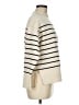 Zara Stripes Ivory Turtleneck Sweater Size M - photo 4