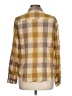 Listicle 100% Cotton Plaid Tan Long Sleeve Button-Down Shirt Size L - photo 2