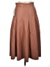 Assorted Brands 100% Polyester Solid Brown Faux Leather Skirt Size M - photo 2