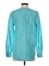 Talbots 100% Linen Teal Long Sleeve Blouse Size S - photo 2