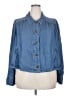 Torrid 100% Lyocell Blue Long Sleeve Button-Down Shirt Size 2X Plus (2) - photo 1